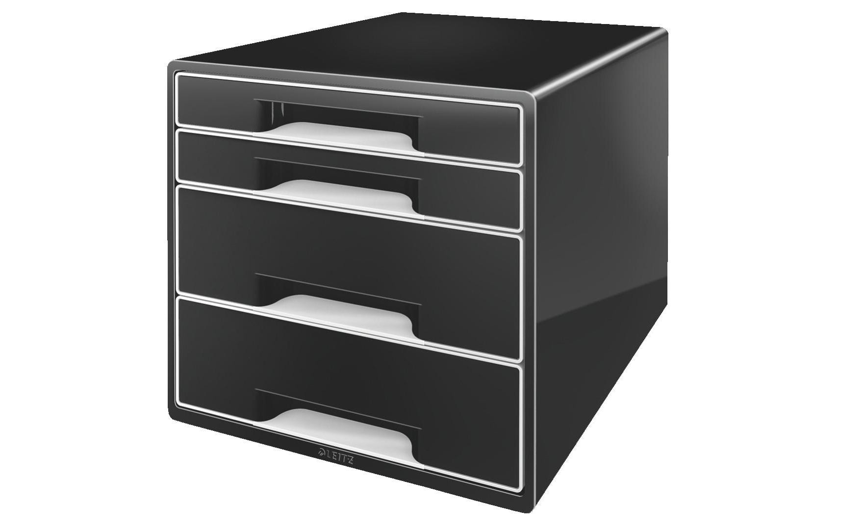 Leitz CUBE Duo Colour schwarz, 4 Schubladen