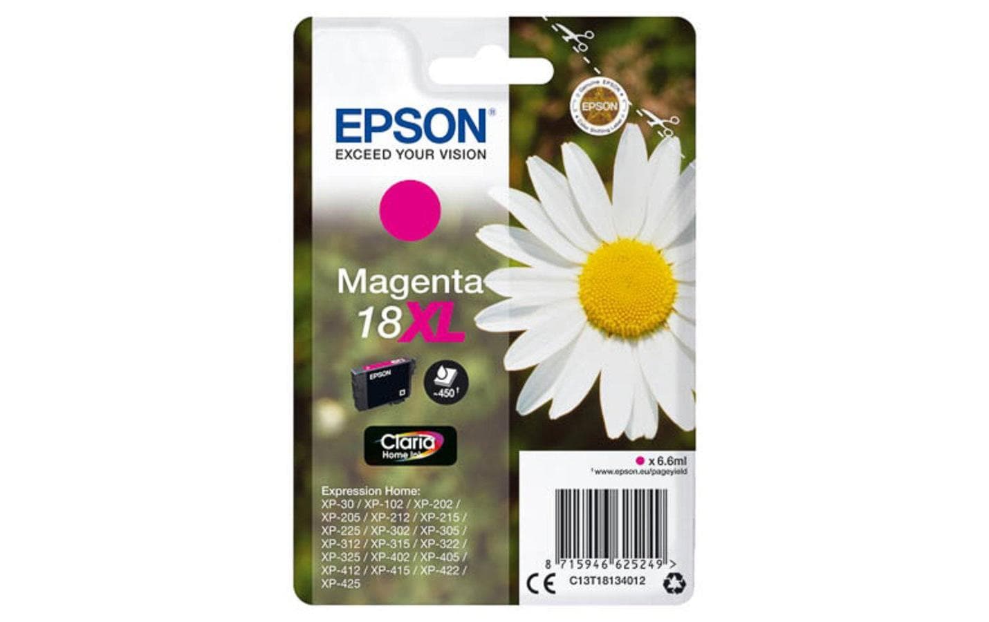 Tinte Epson C13T18134012 Nr. 18XL, magenta Epson MUFC Printer, Expression Home XP-102,