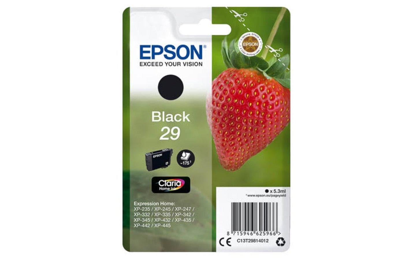 Tinte Epson C13T29814012, black, 175 Seiten Expression Home XP-332, XP-235, XP-432/435