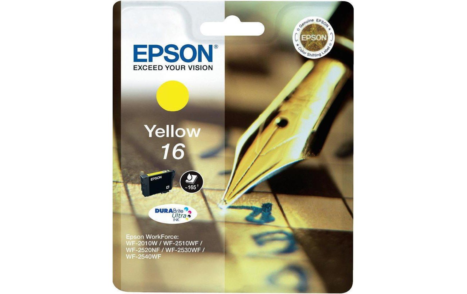 Tinte Epson C13T16244012, yellow, 165 S. WorkForce WF-2010/2520/2530/25040