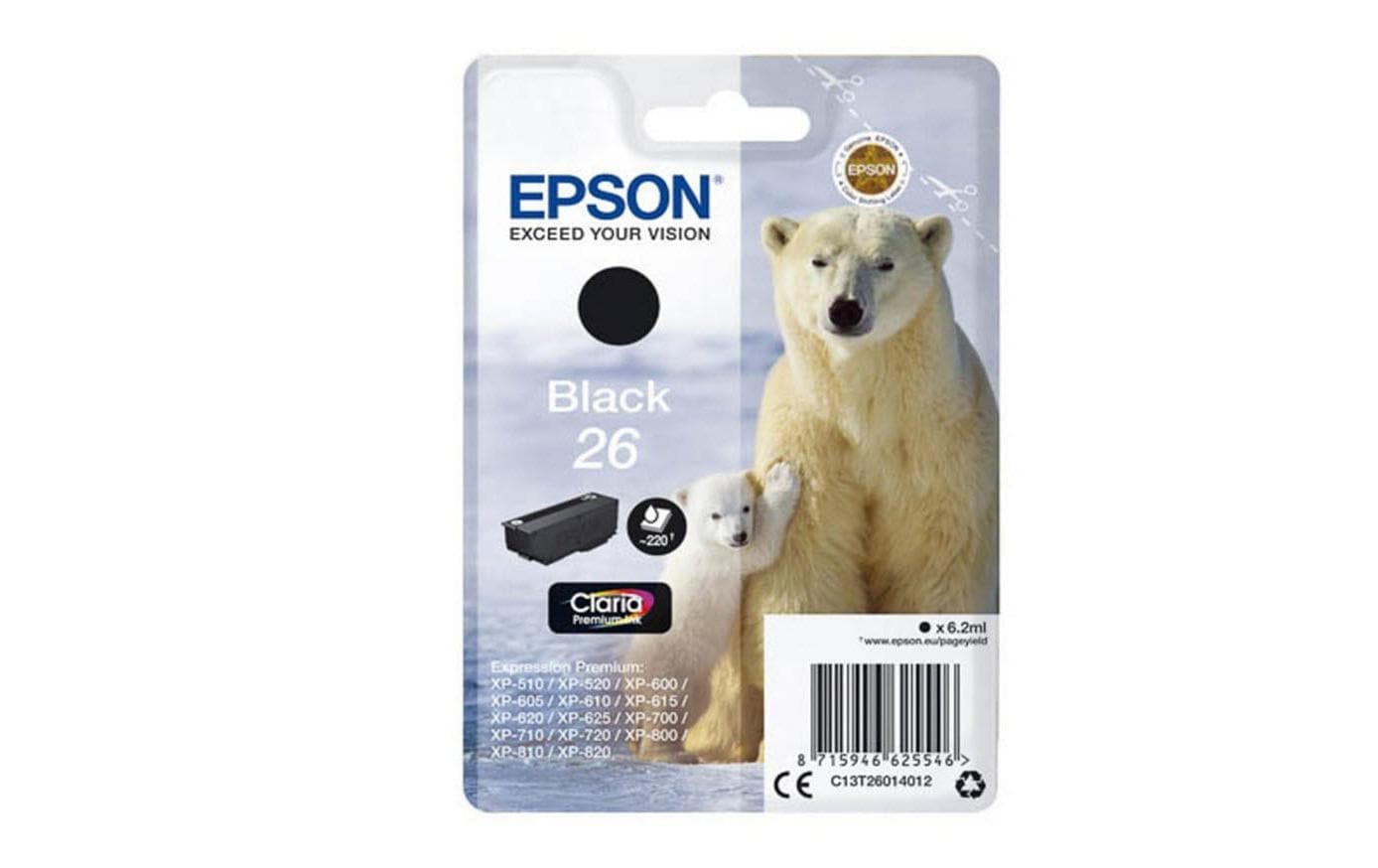 Tinte Epson C13T26014012, schwarz Expression Premium XP-600, XP-605