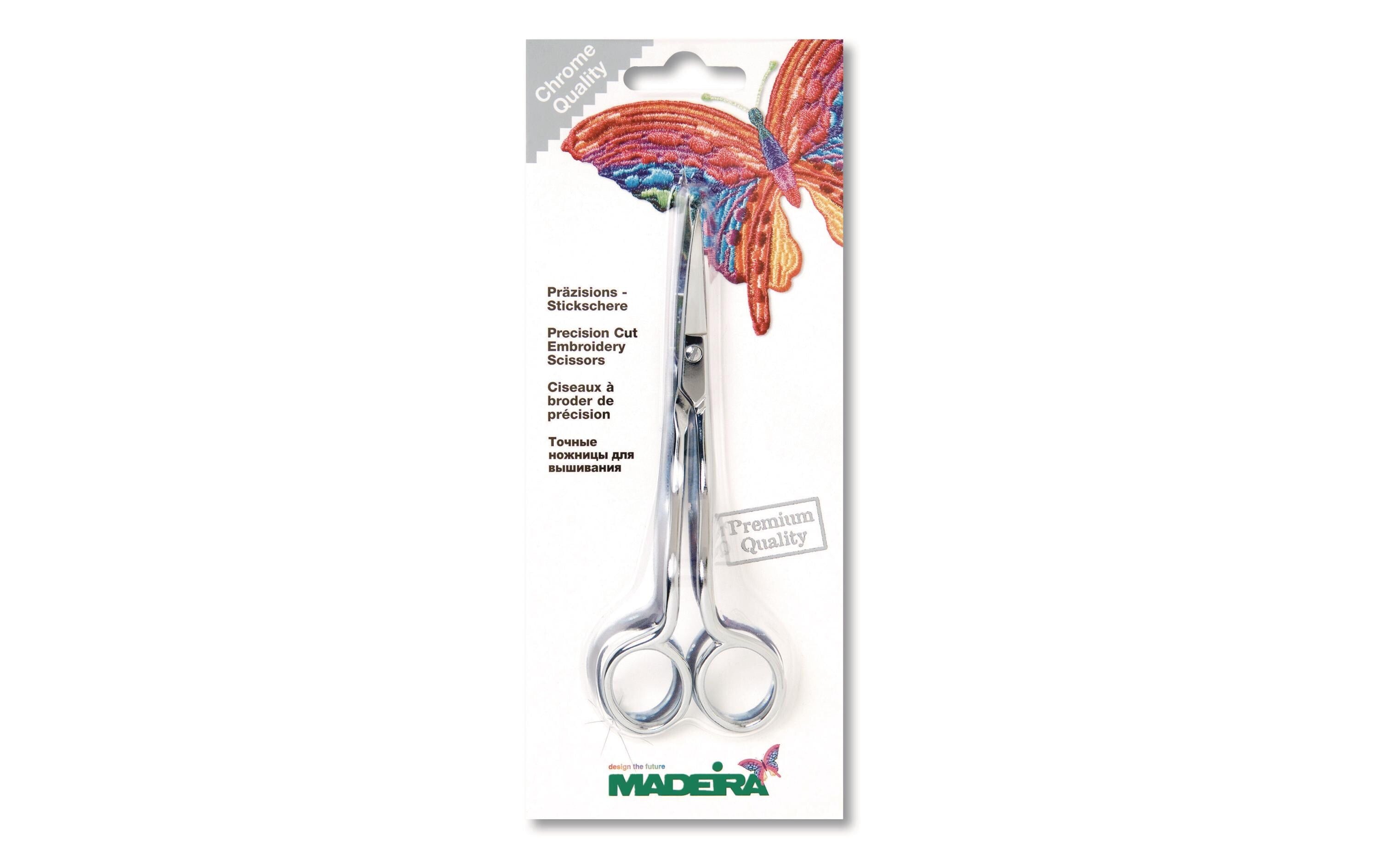Madeira Präzisions-Stickschere chrome Spitzenart: 2-Fach gebogen