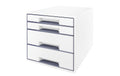 Leitz WOW CUBE perlweiss, 4 Schubladen