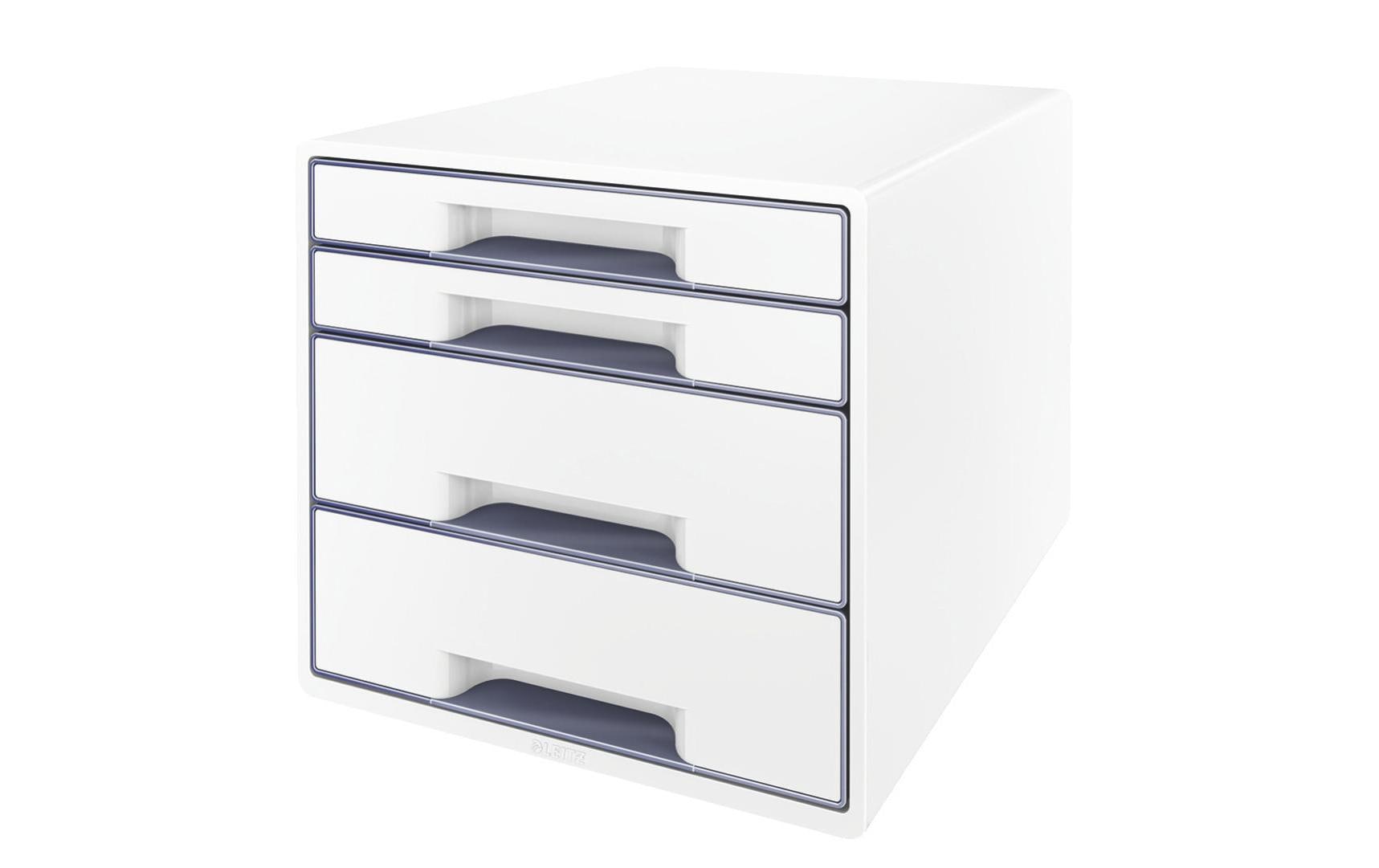 Leitz WOW CUBE perlweiss, 4 Schubladen