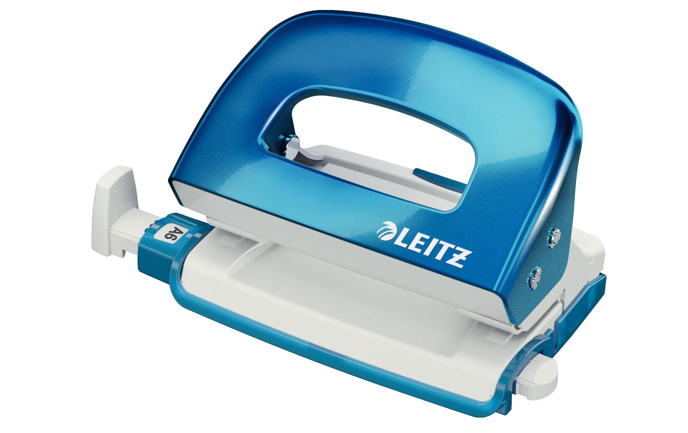 Leitz WOW Kleiner Locher NeXXt blau metallic, 10 Blatt, Metall