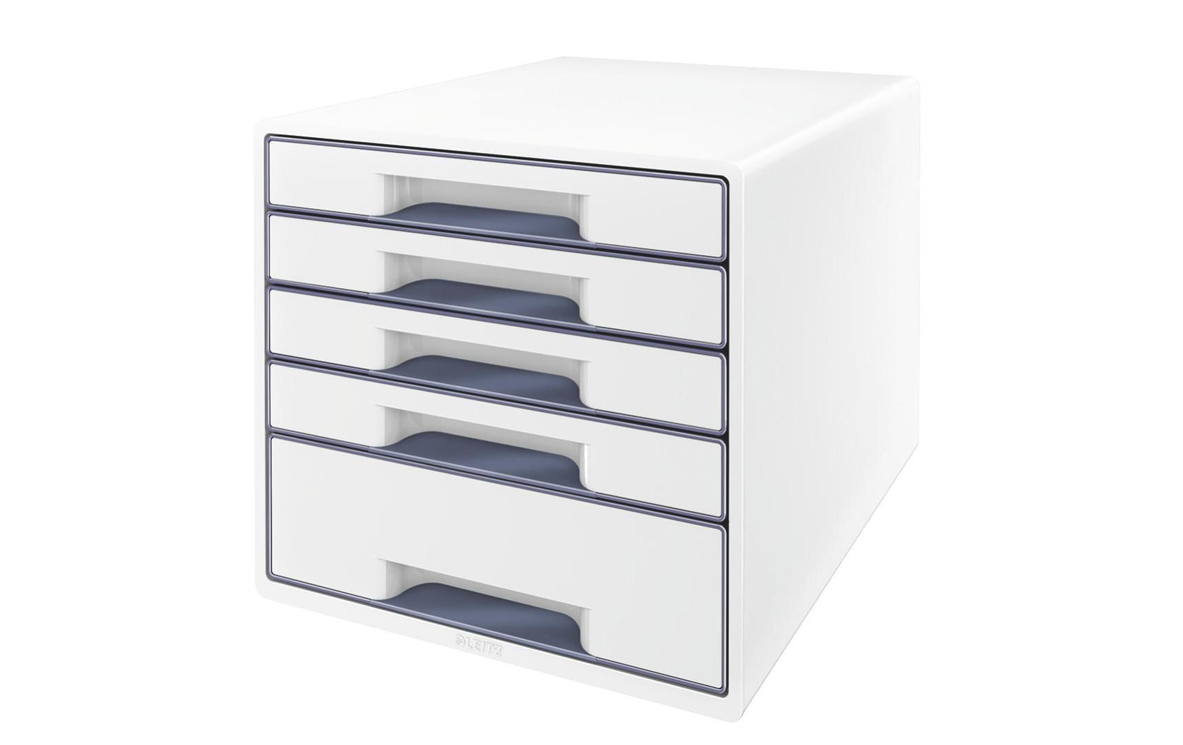 Leitz WOW CUBE perlweiss, 5 Schubladen