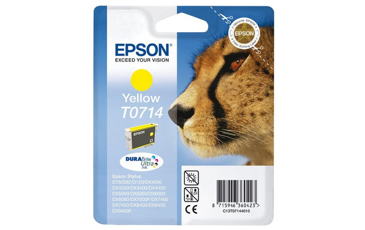 Tinte Epson C13T07144012 gelb, 5.5ml zu Stylus DX6000/D78/DX4000/4050, 415 Seite