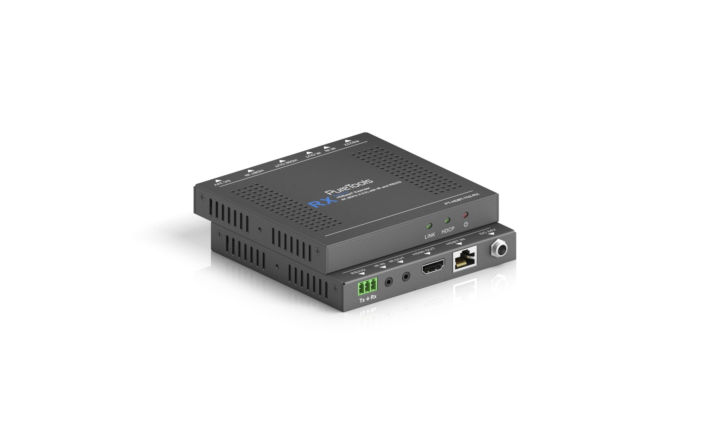 PureTools PT-HDBT-702-RX HDBaseT Receiver, HDMI/RS232/IR, 4K
