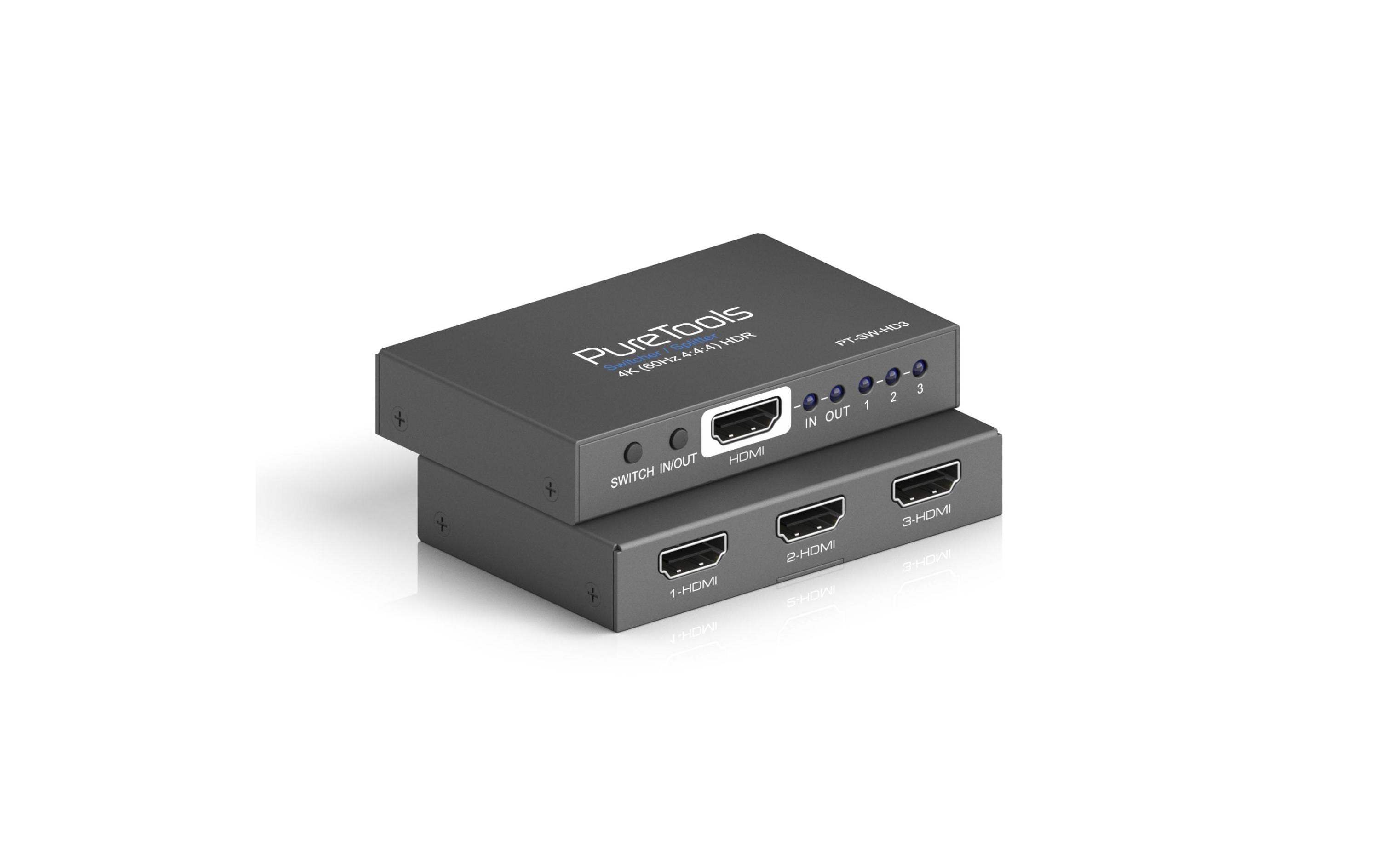 PureTools PT-SW-HD3 Splitter/Switch 1x3/3x1, Bi-Directional