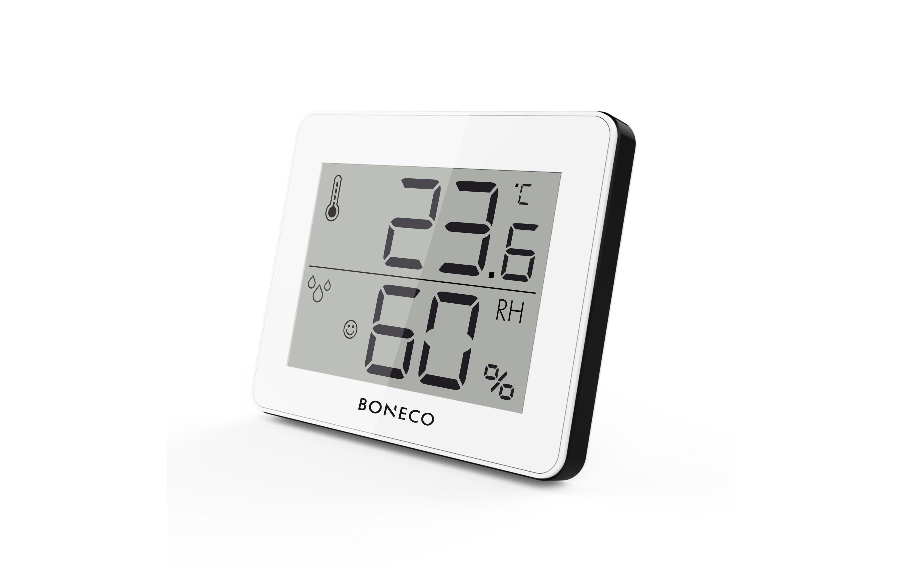 Boneco Thermo-Hygrometer X200 zeigt Innentemperatur u. Luftfeuchtigkeit