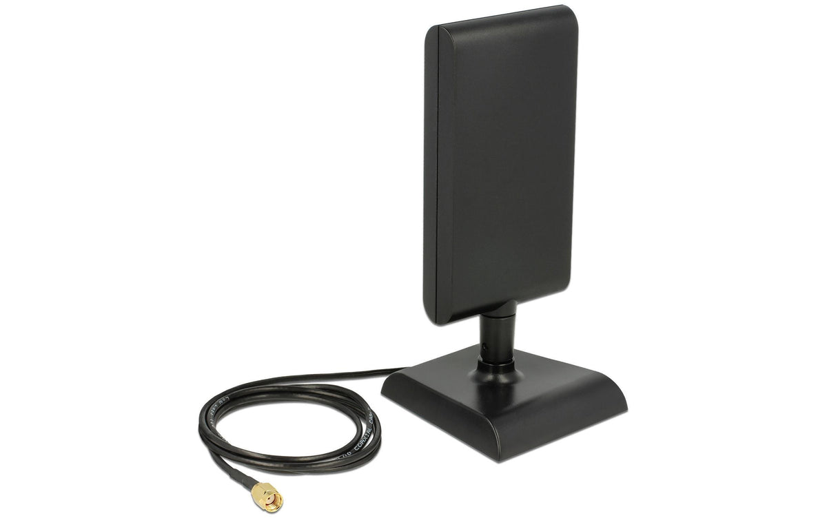 Delock WLAN Antenne, 6-9dBi, 1m Kabel RP-SMA, Dualband 2.4 Ghz & 5Ghz, Magnetfuss