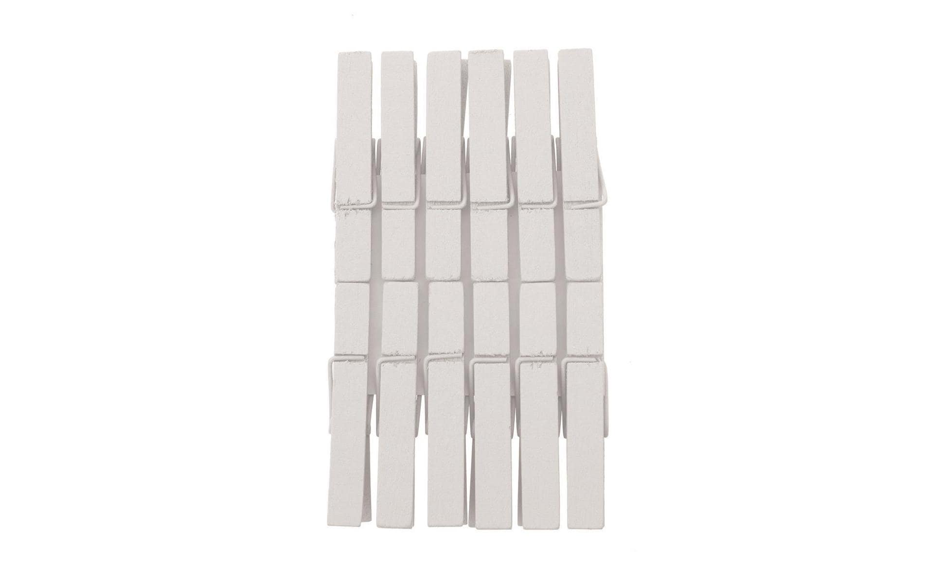 Glorex Wäscheklammer aus Holz 4.8 cm, 12 Stück, weiss