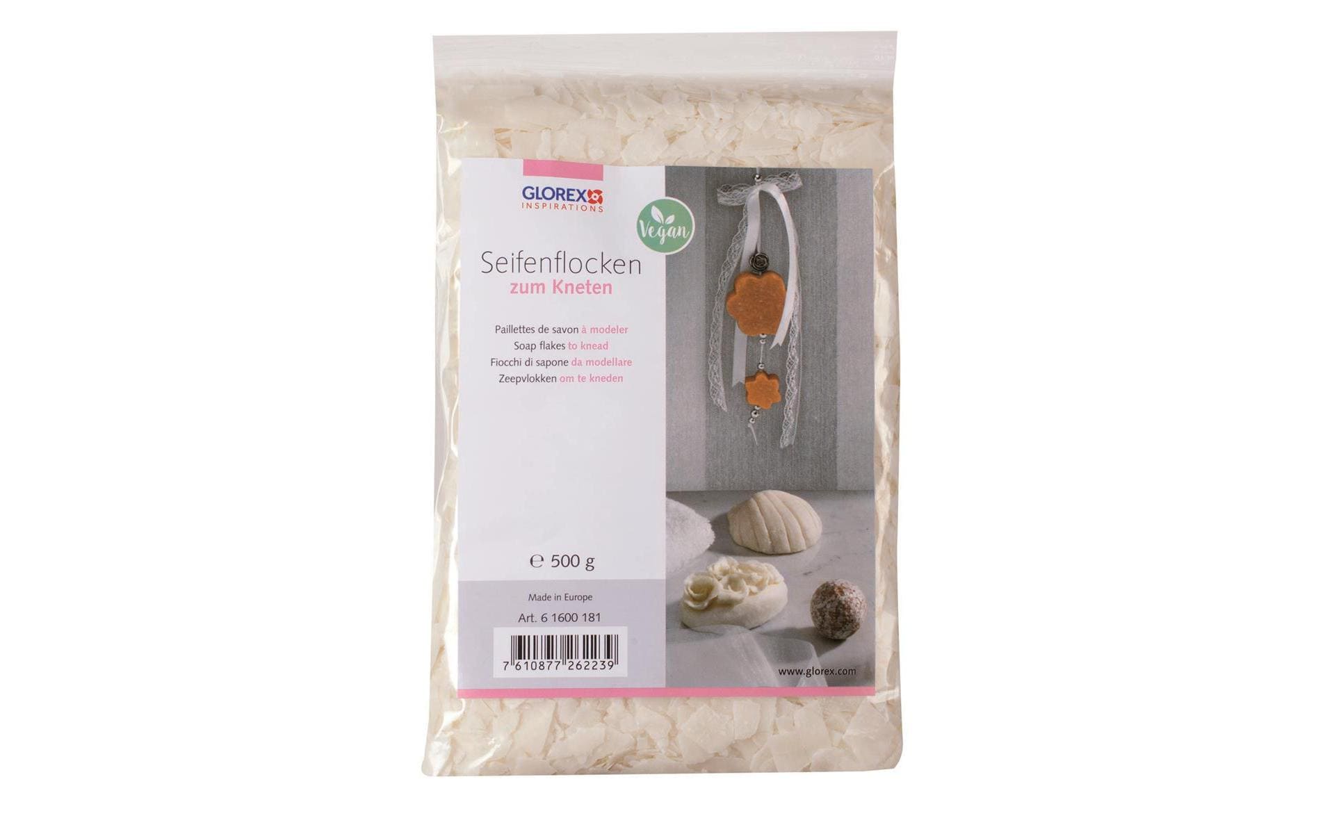 Glorex Seifenflocken zum Kneten weiss, 500g