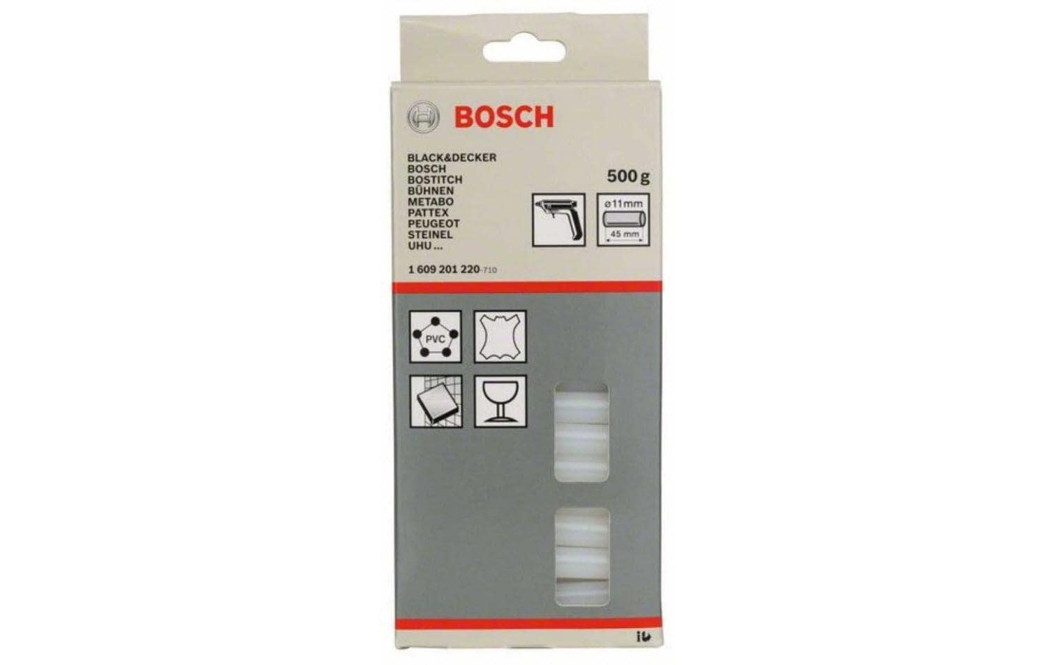BOSCH Klebesticks, transparent 500g Klebesticks à 45mm