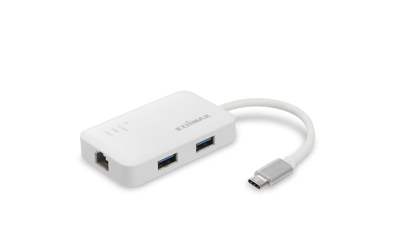 Edimax EU-4308: USB-C zu 1Gpbs LAN, 3xUSB3 USB-C Netzwerkadapter mit 3x USB3.0 Ports