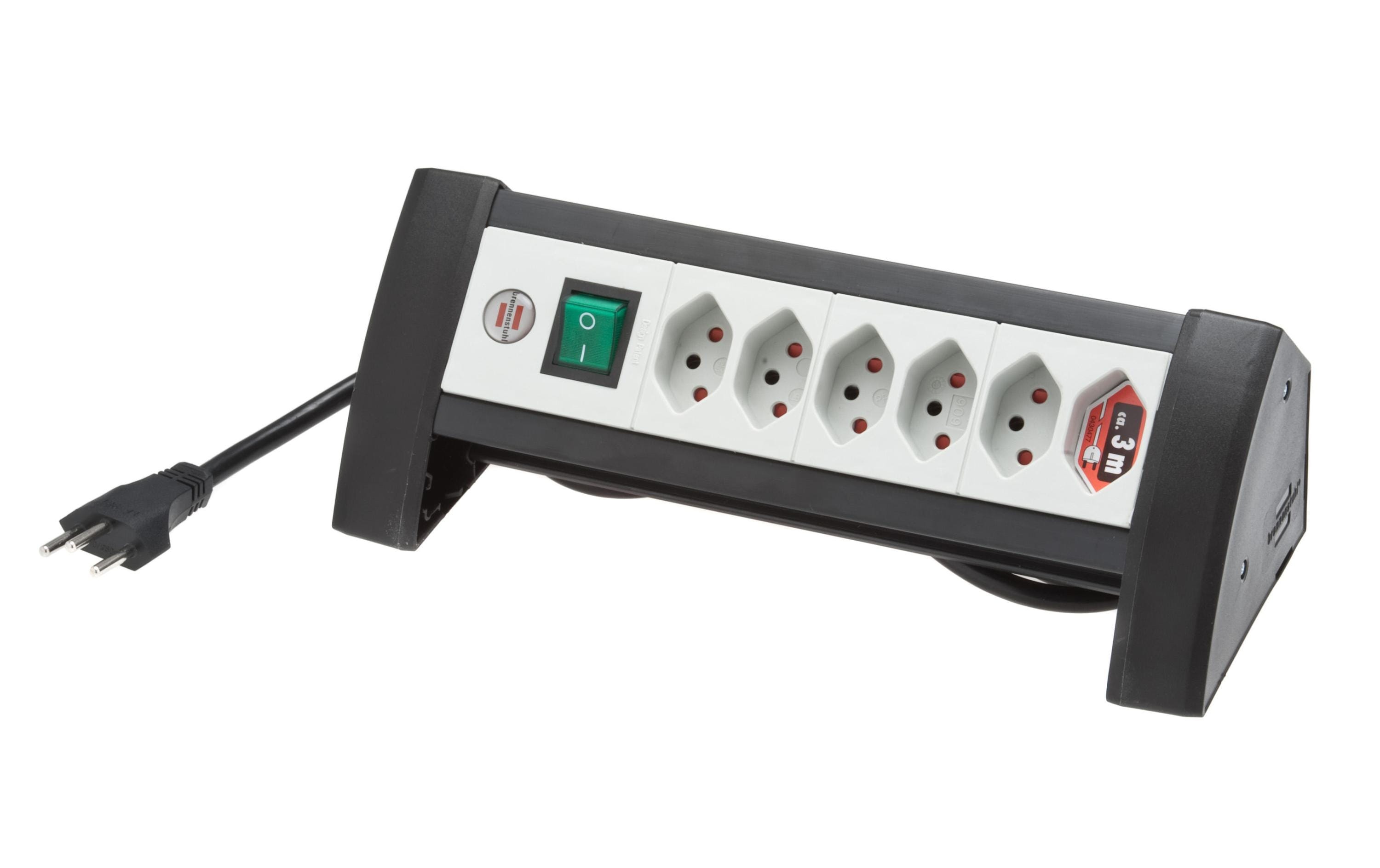 Steckdosenleiste 6xT13 Premium Office Line 1.8m Kabel, Schalter, Kinderschutz