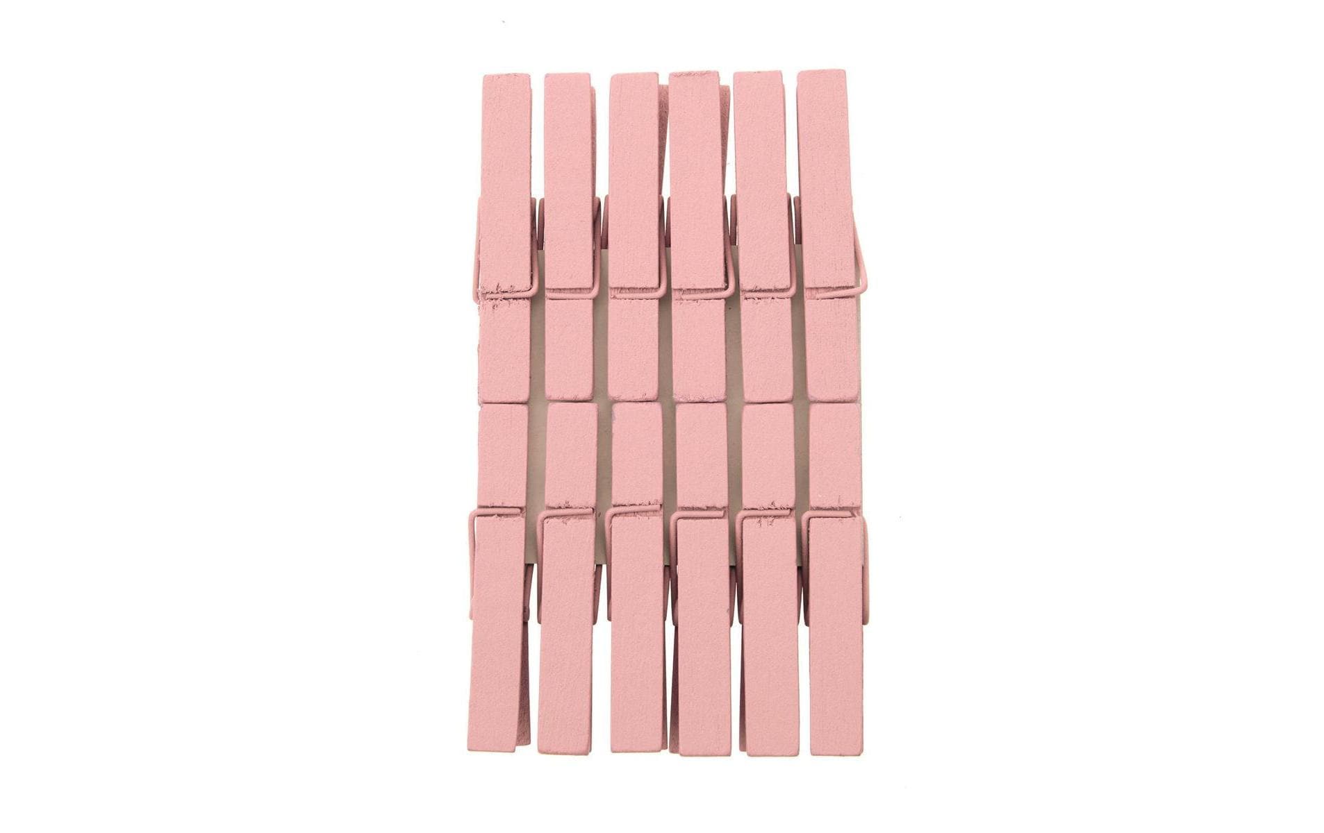 Glorex Wäscheklammer aus Holz 4.8 cm, 12 Stück, rosa