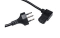 Netzkabel T12-C13 90 seitlich gewinkelt li 5 m, 3x 1 mm2, schwarz