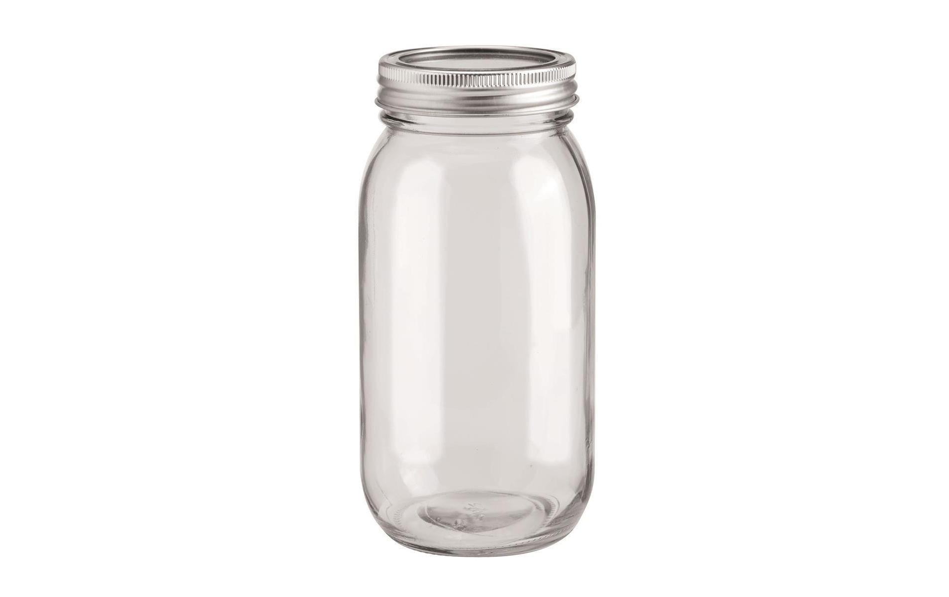 Glorex Glas mit Deckel Lili Rose 650 ml, 8.5 x 7 x 17.5 cm