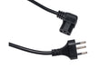 Netzkabel T12-C13 90 seitlich gewinkelt re 2 m, 3x 1 mm2, schwarz