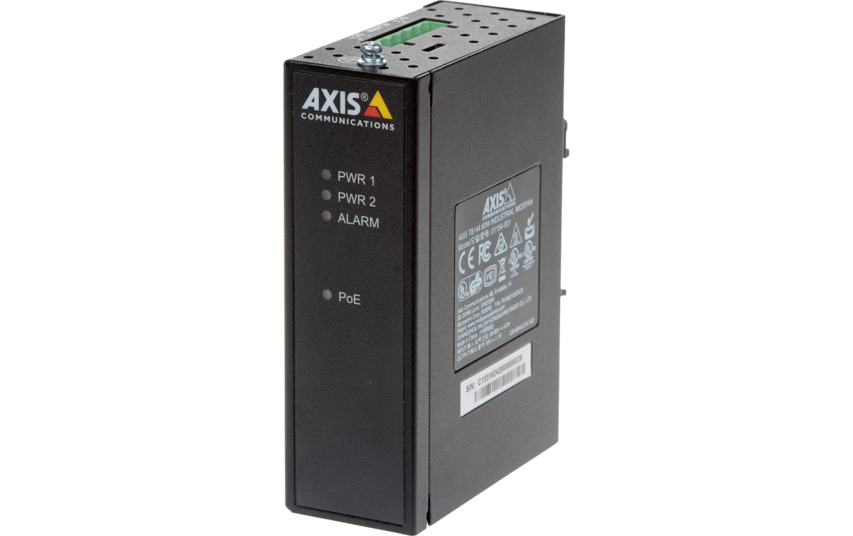AXIS T8144 PoE+ Midspan Industriell 60W PoE+, DIN Rail fähig, 60W, Dual DC