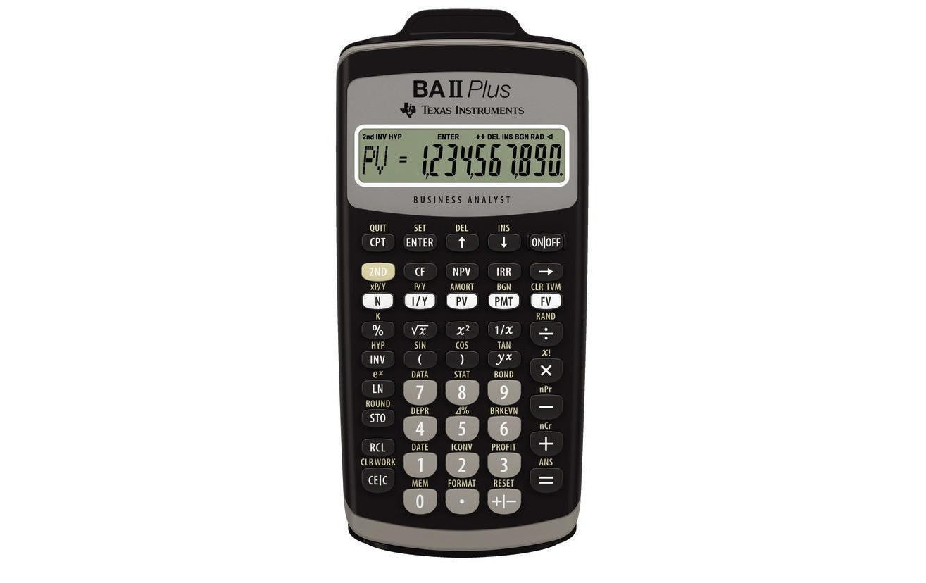 Texas-Instruments Finanzrechner BA II PLUS de/fr/it, für berufliche Anwender
