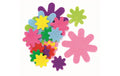 Glorex Filz Blumen 50 Stück, 3 - 5 cm