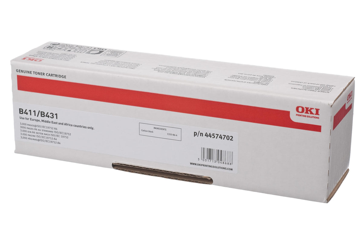 OKI Toner 44574702, schwarz,zu B411/B431 3000 Seiten bei 5% Deckung