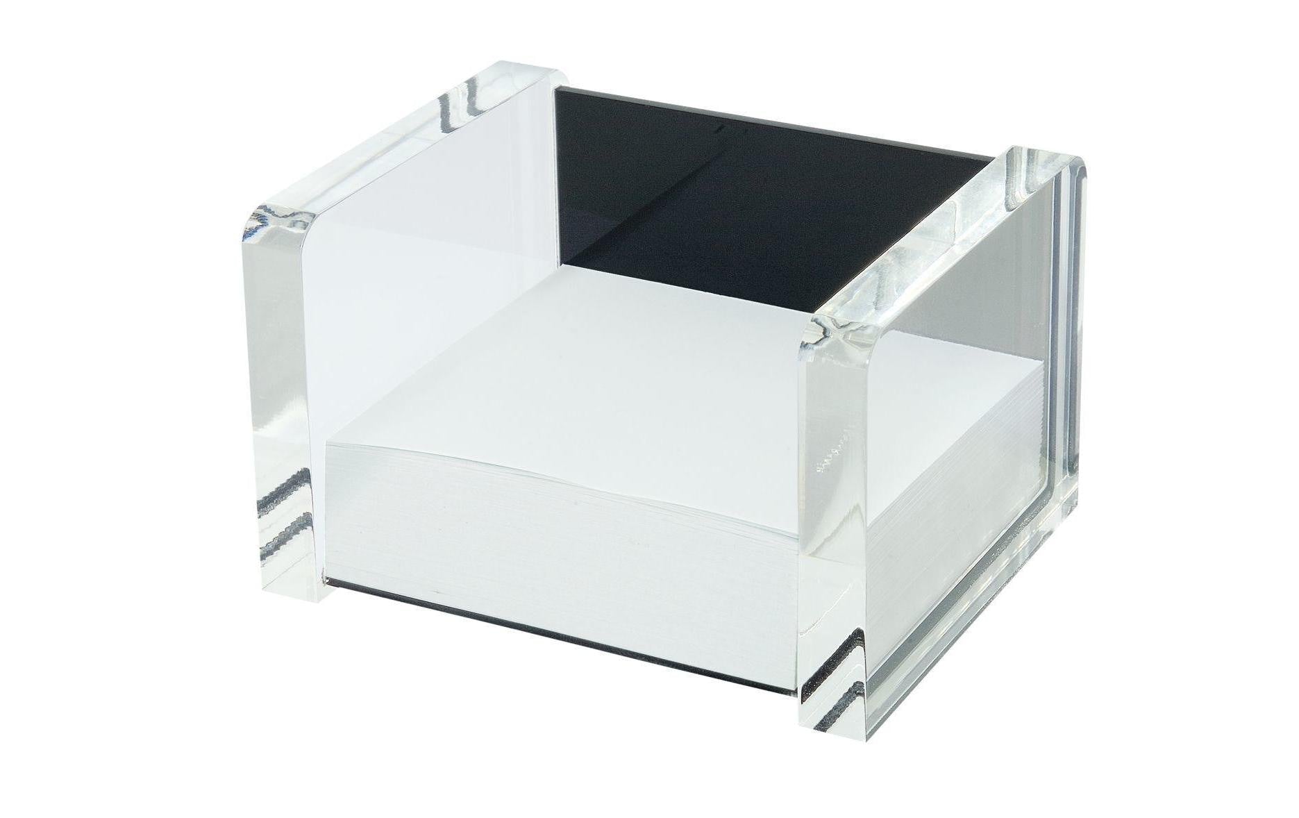 WEDO Zettelbox aus Acryl, kombiniert mit Schwarz,