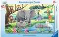 Tiere Afrikas Alter: 3+, 15 T. Rahmenpuzzles