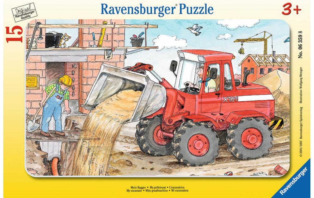 Mein Bagger Alter: 3+, 15 T. Rahmenpuzzles