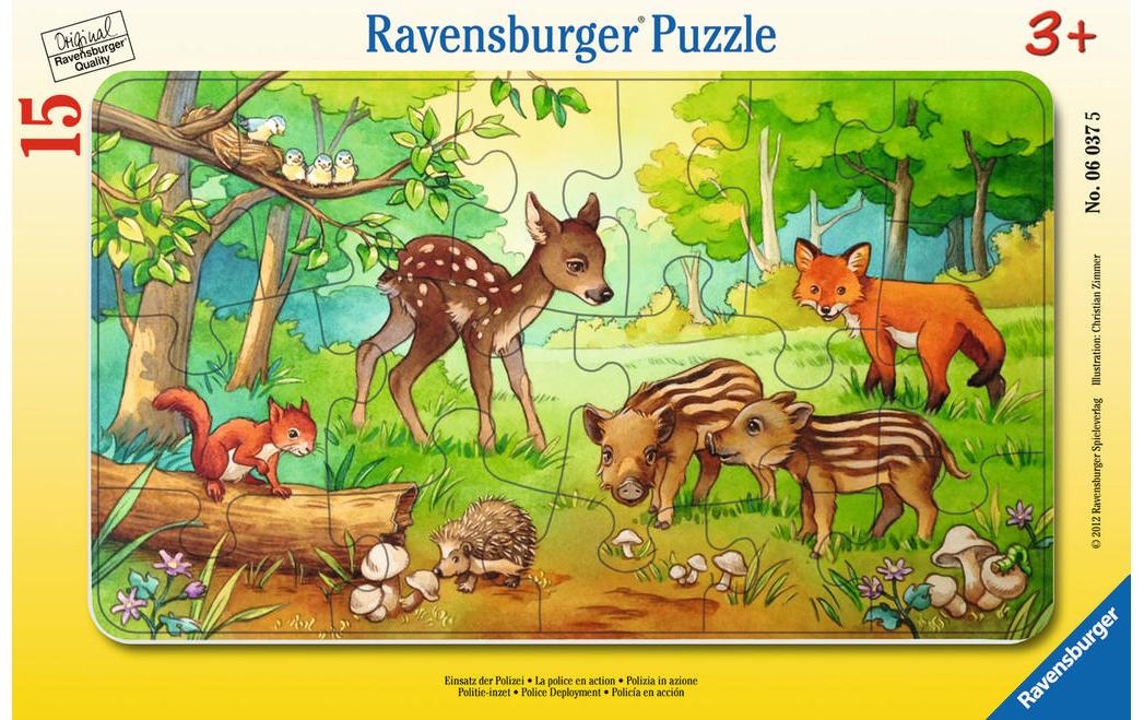 Tierkinder des Waldes Alter: 3+, 15 T. Rahmenpuzzles