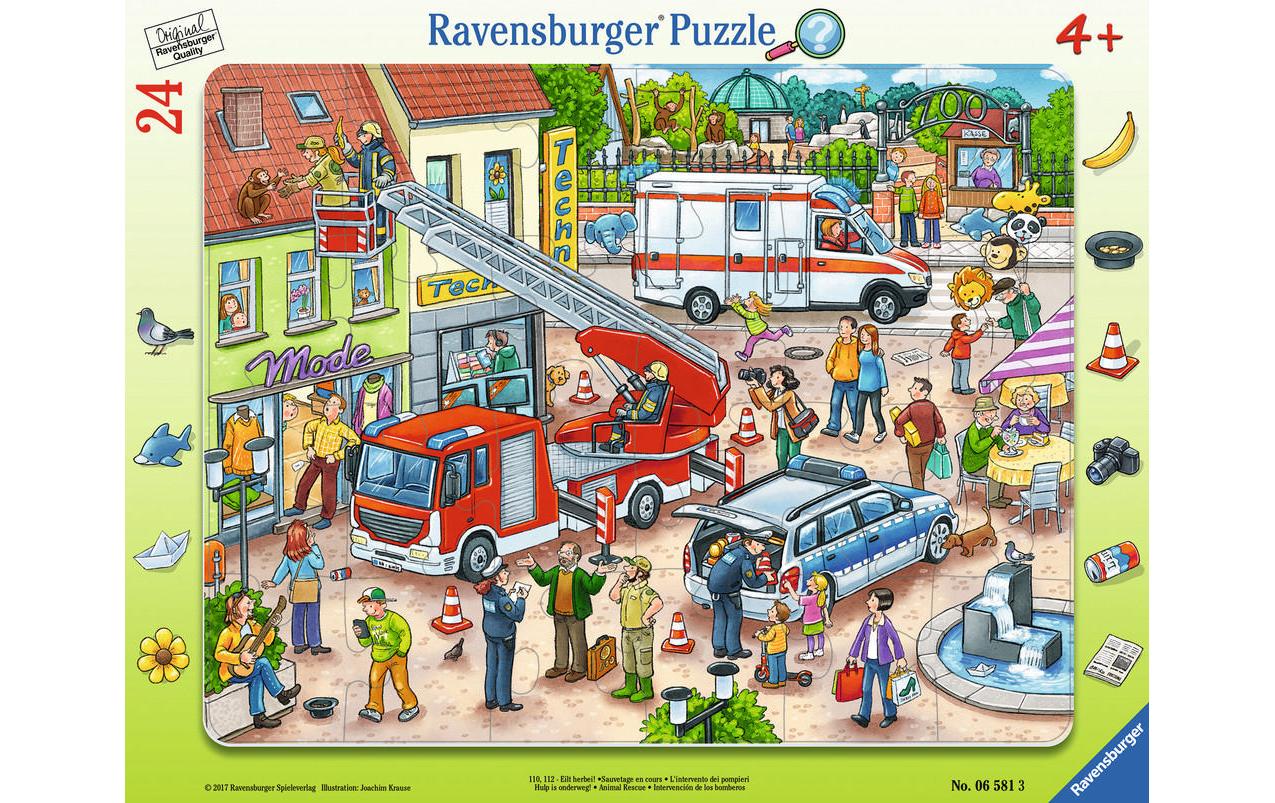 110, 112-Eilt herbei! Alter: 4+, 24 T. Rahmenpuzzle