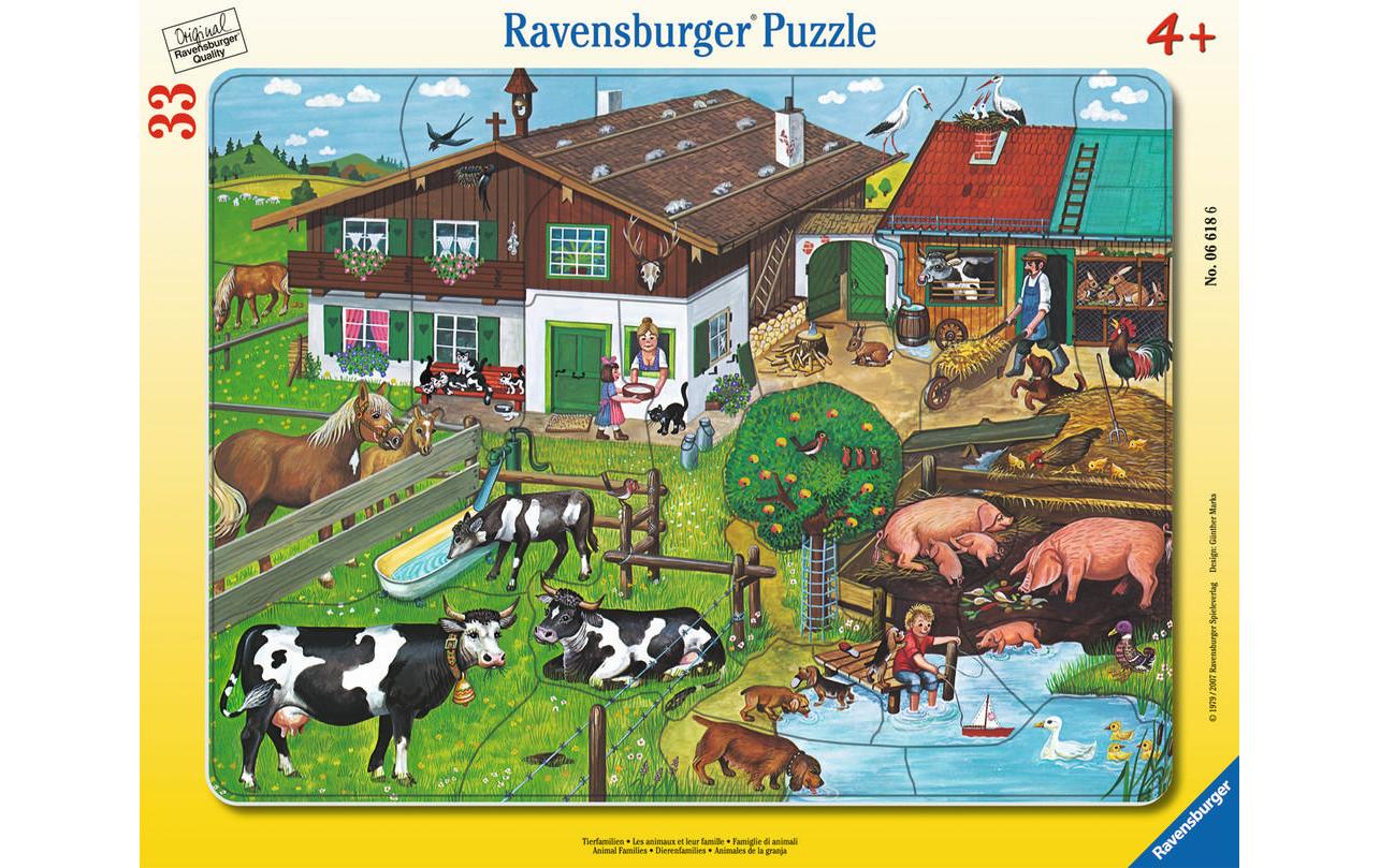 Tierfamilien Alter: 4+, 30-48 T. Rahmenpuzzles