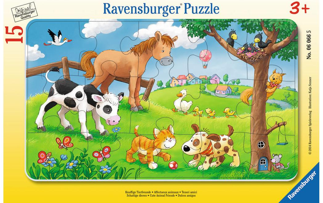 Knuffige Tierfreunde Alter: 3+, 15 T. Rahmenpuzzles