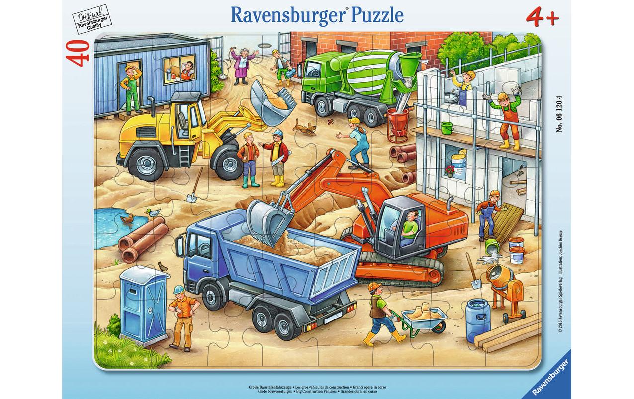 Grosse Baustellenfahrzeuge Alter: 4+, 30-48 T. Rahmenpuzzles