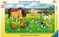 Bauernhoftiere auf d.Wiese Alter: 3+, 15 T. Rahmenpuzzles