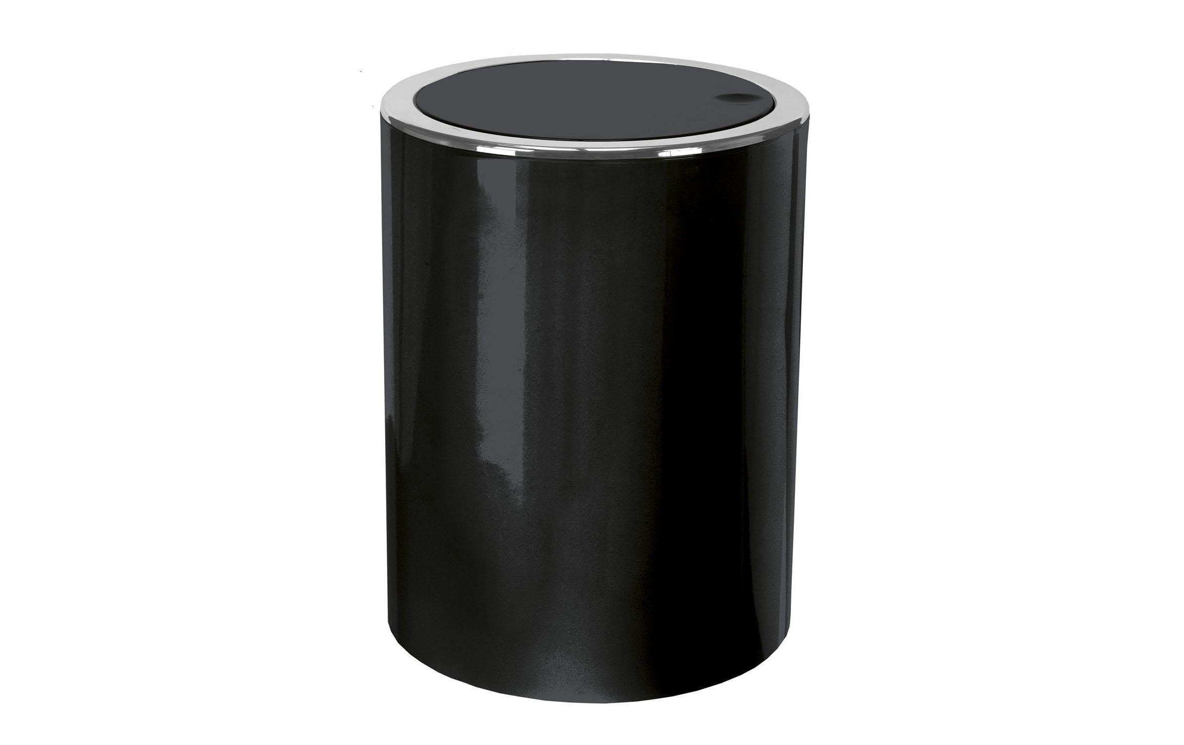 Kleine Wolke Schwingdeckeleimer Clap ABS Kunststoff, 5 Liter, Schwarz