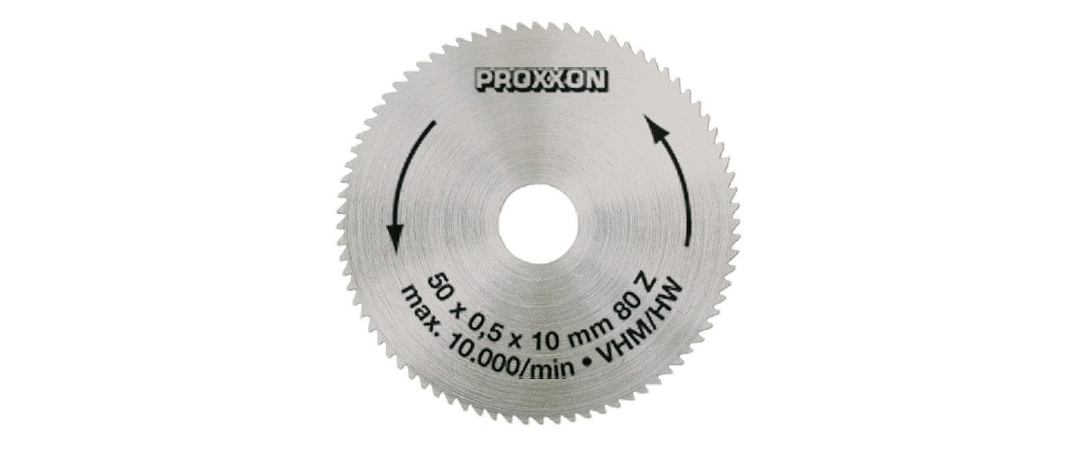 Proxxon Voll-Hartmetall-Sägeblatt d: 50mm, 10mm-Bohrung, 0.5mm dick