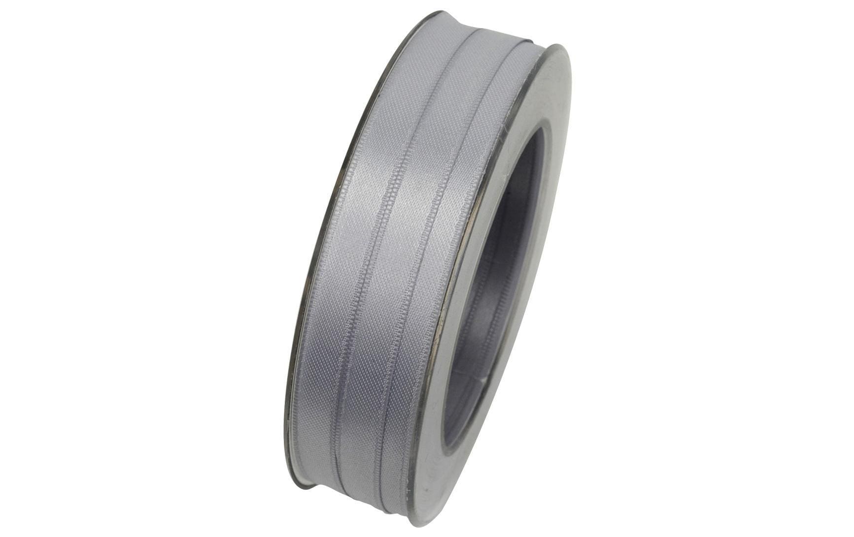 Goldina Doppelsatin-Band 10 mm Spule à 25 m, silber