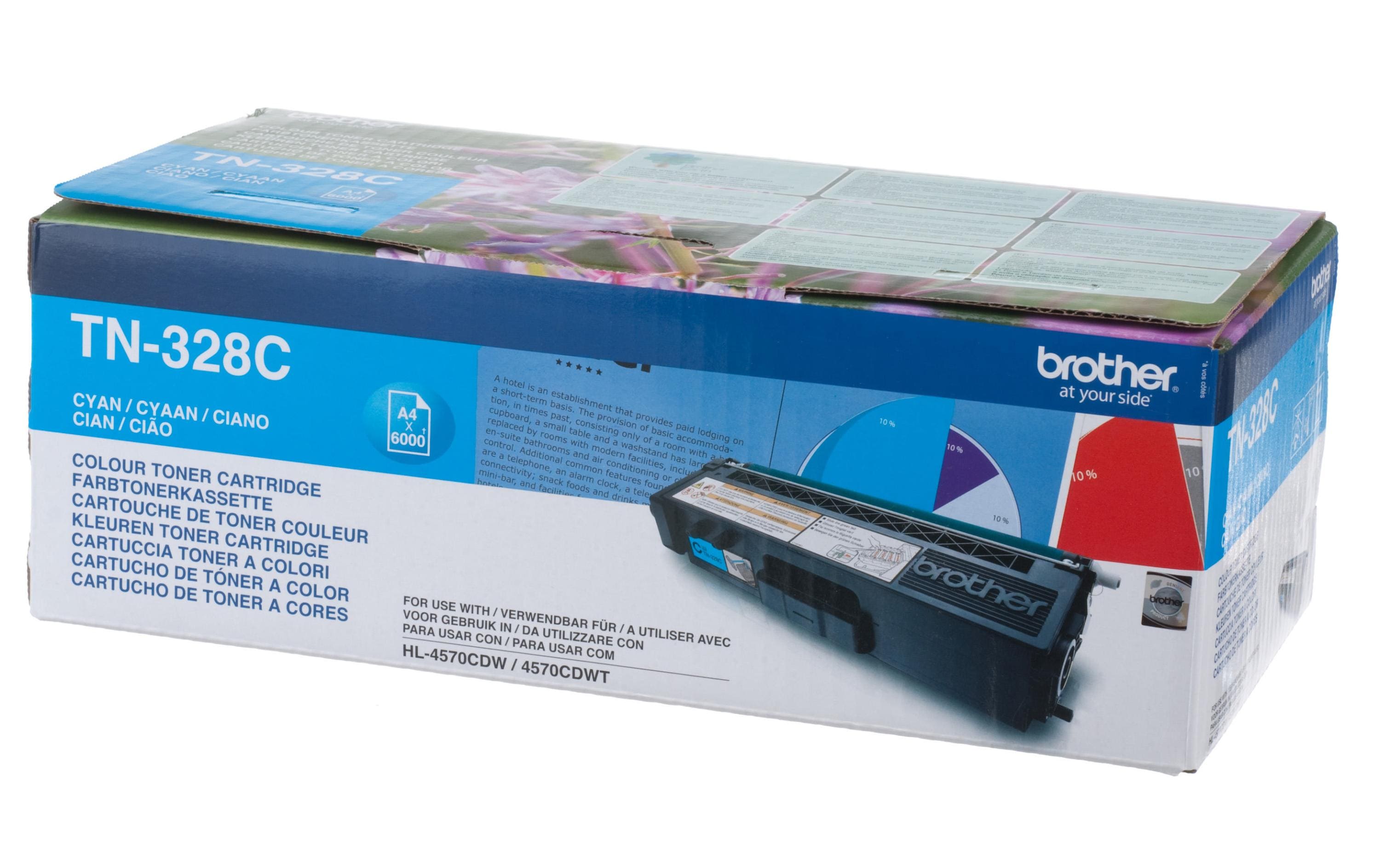 Toner Brother TN-328C Cyan HL-4570CDW/4570CDWT, TN328C, 6000 S.