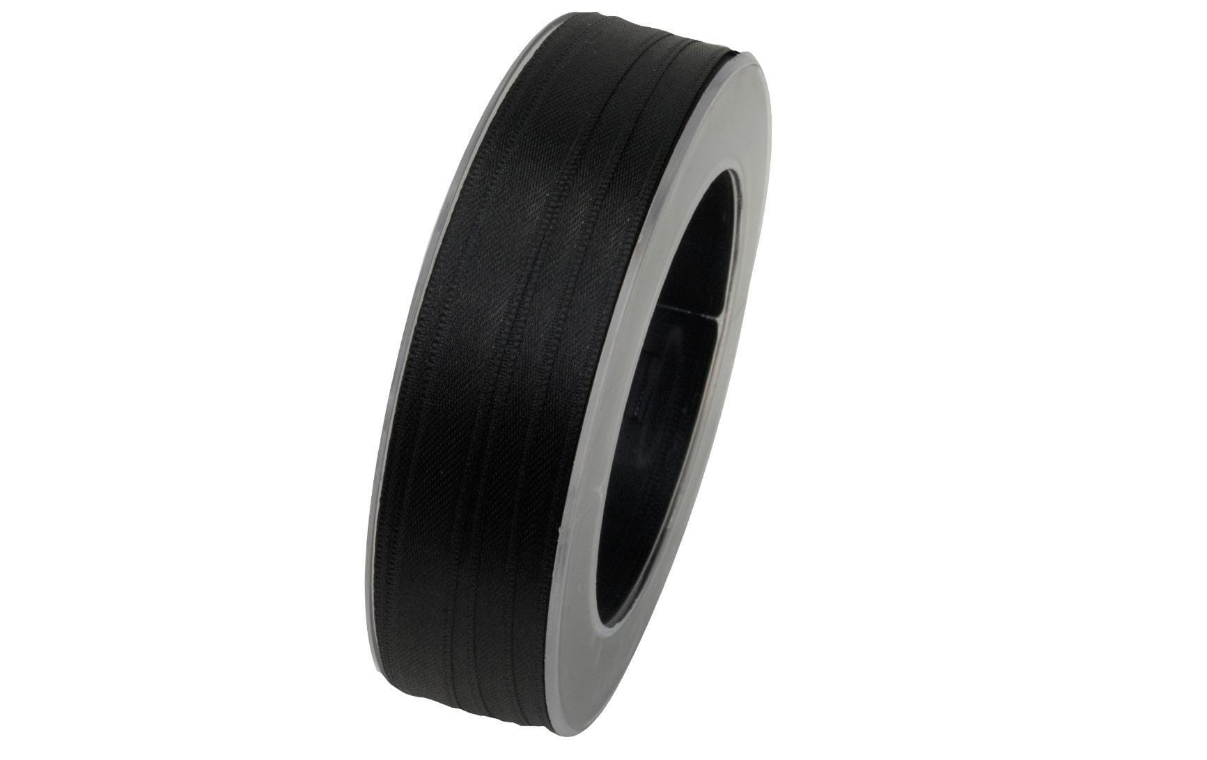 Goldina Doppelsatin-Band 10 mm Spule à 25 m, schwarz