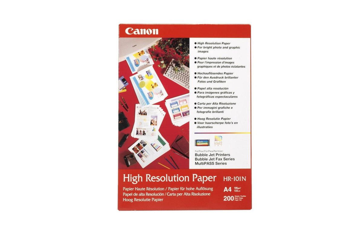 Canon Papier HR-101 A4 Hochauflösendes Papier, 200 Blatt, 106g
