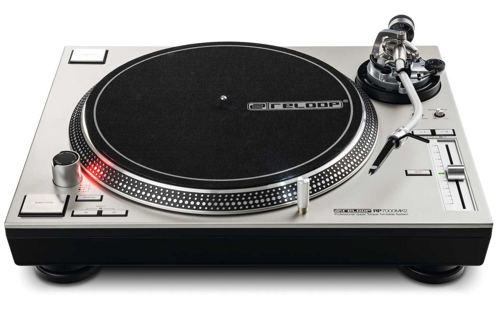 Reloop RP-7000 MKII Silver DJ-Turntable mit Direktantrieb, silber