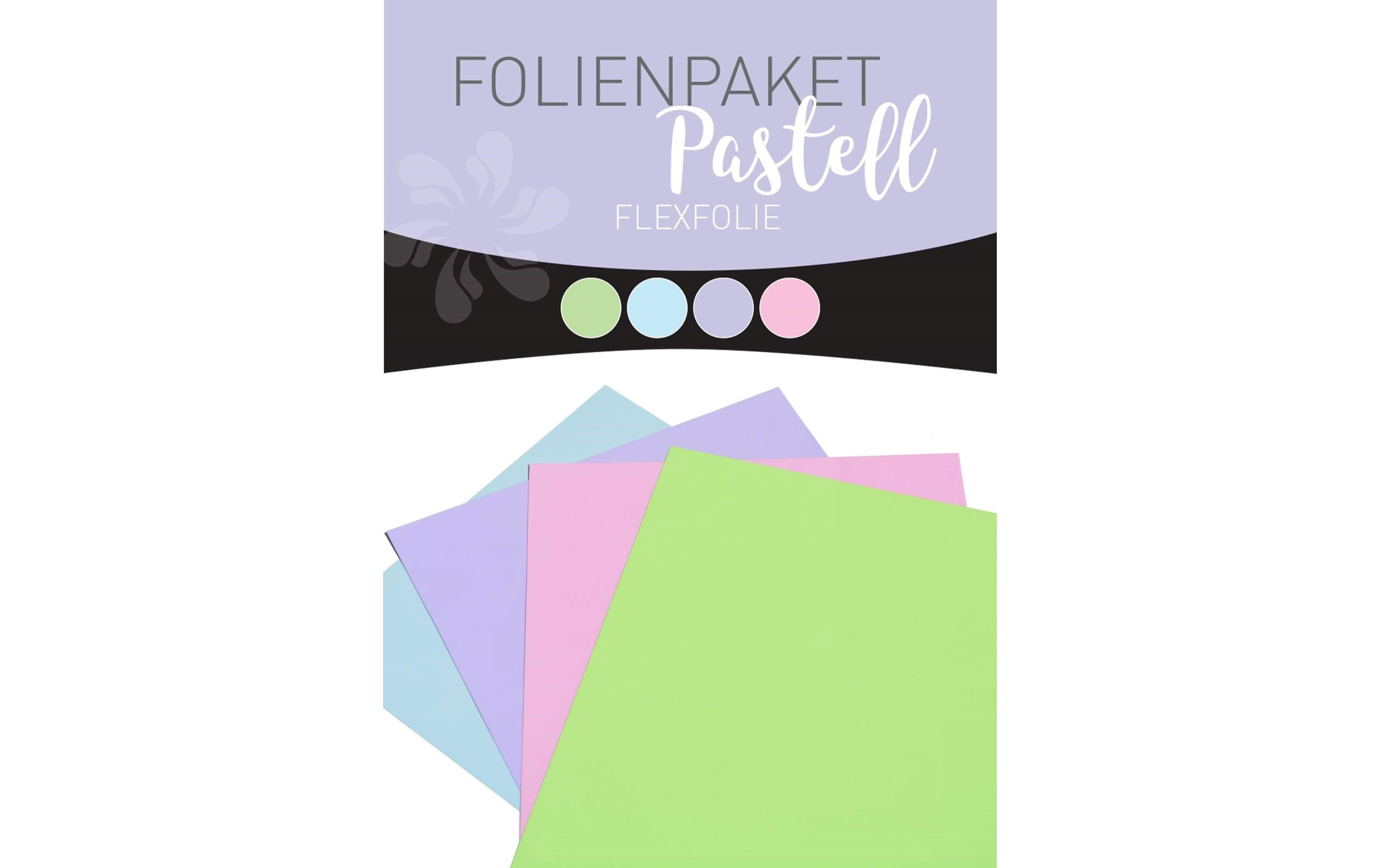 Heisstransferfolie Flex Pastell 4 Blatt à 30 x 25 cm