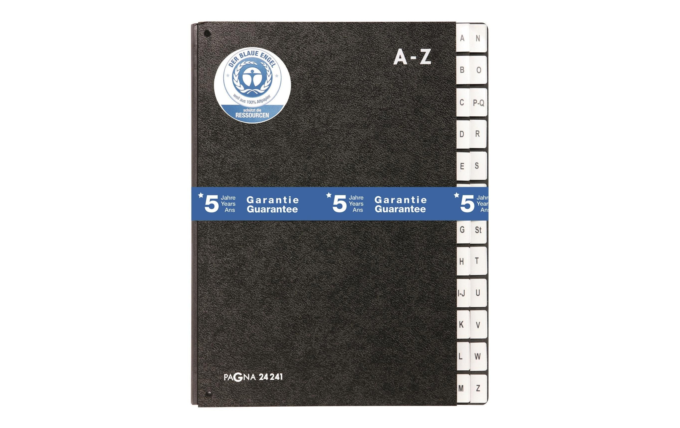 Pagna Pultmappe A4 A-Z schwarz, A4