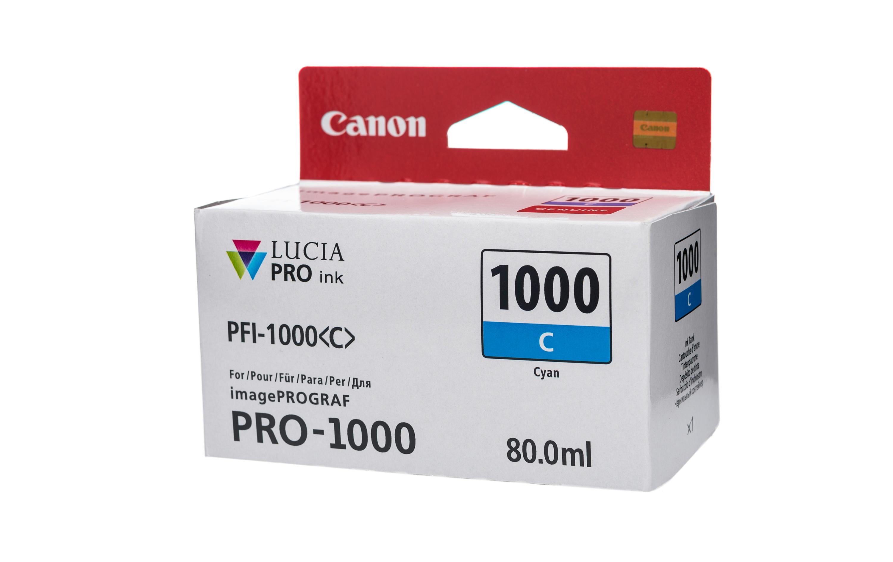 Tinte Canon PFI-1000C cyan cyan, Inhalt: 80ml