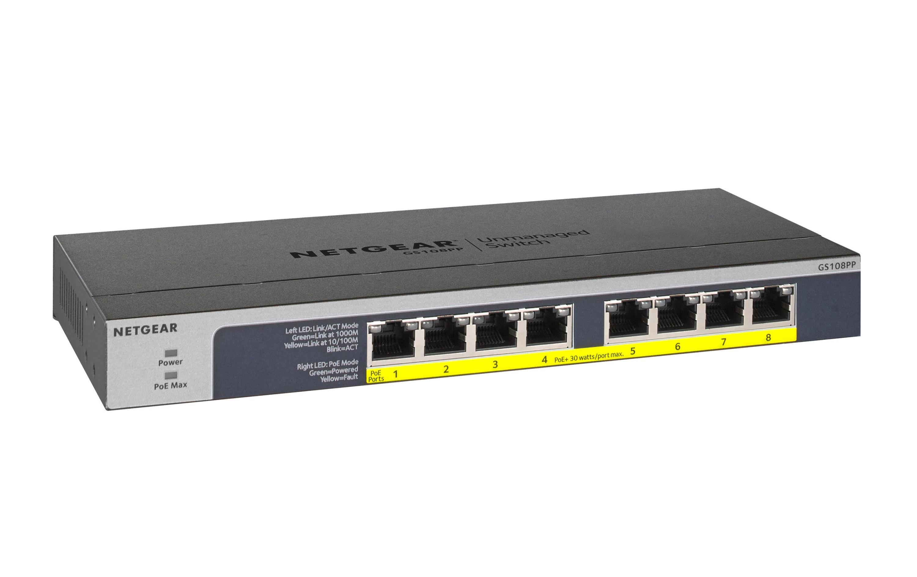 Netgear GS108PP: 8 Port Switch