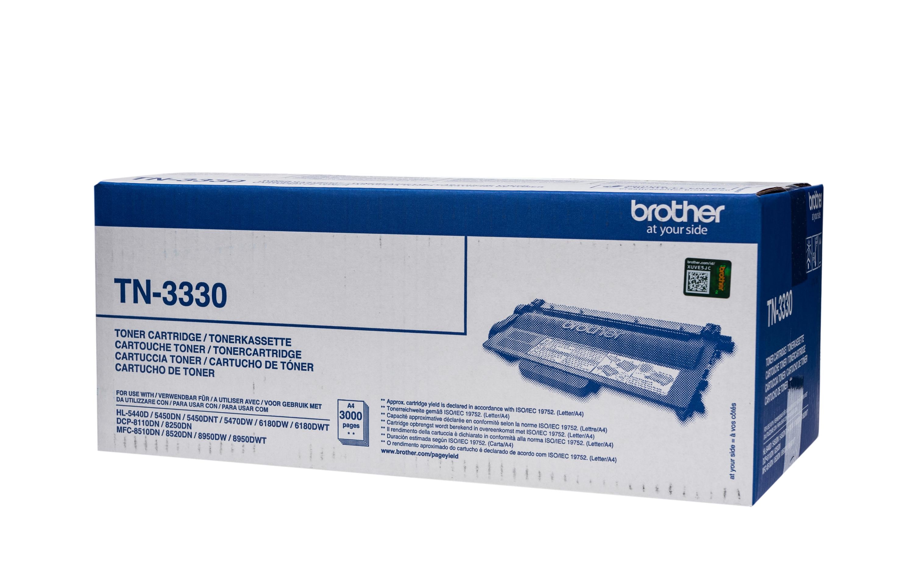 Toner Brother TN-3330, schwarz 3000 Seiten bei 5% Deckung