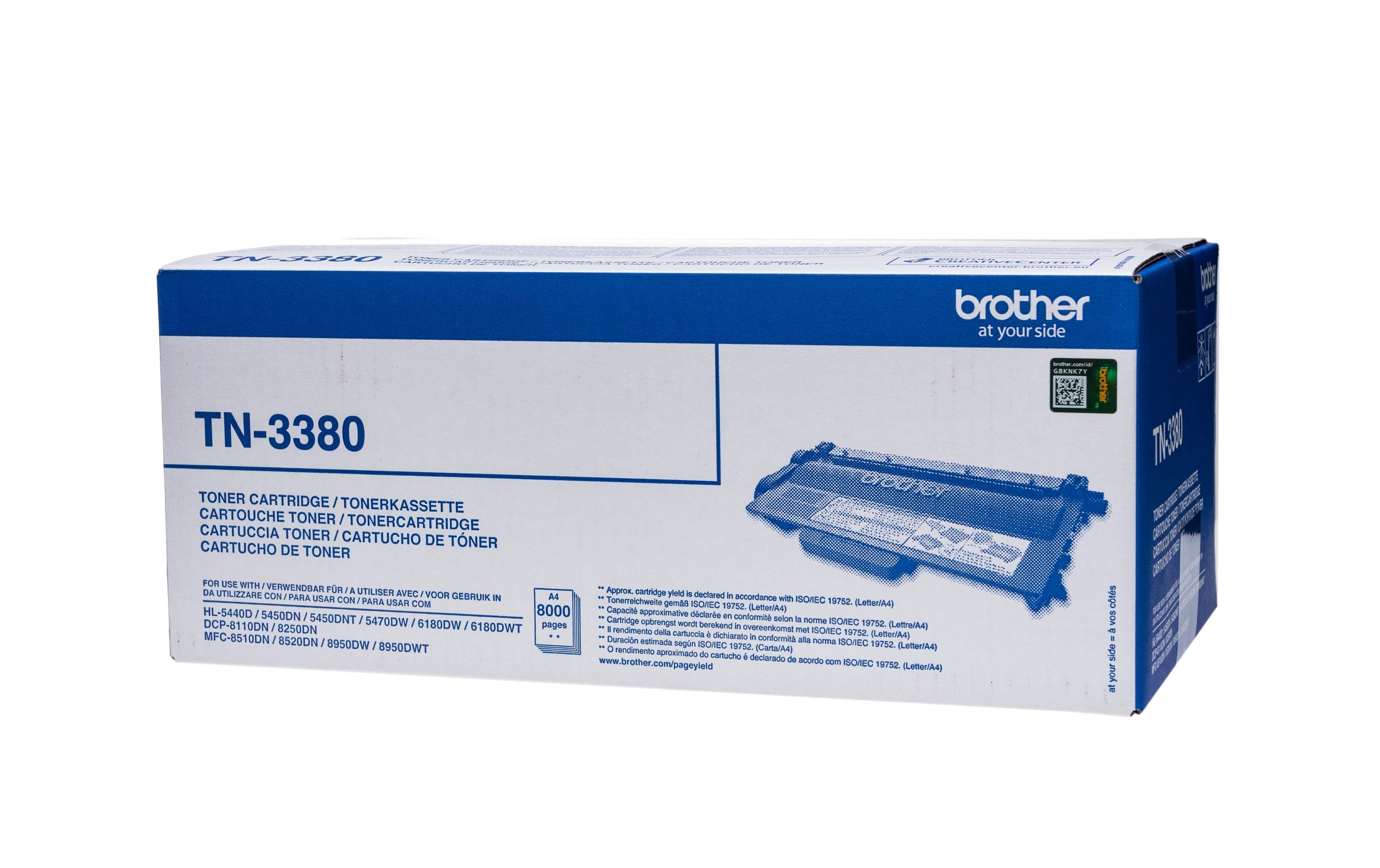 Toner Brother TN-3380, schwarz 8000 Seiten bei 5% Deckung